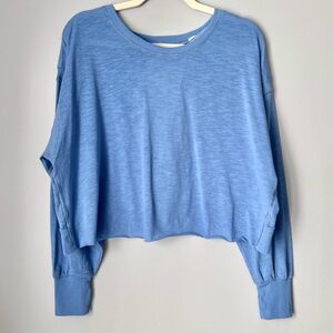 Sundry Open Back Crossover Tee | Size S | Blue